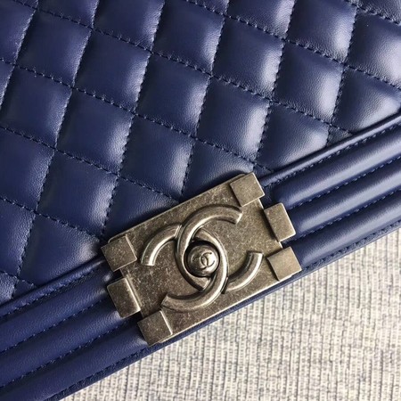 Boy Chanel Flap Bags Original Sheepskin Leather A67088 Blue