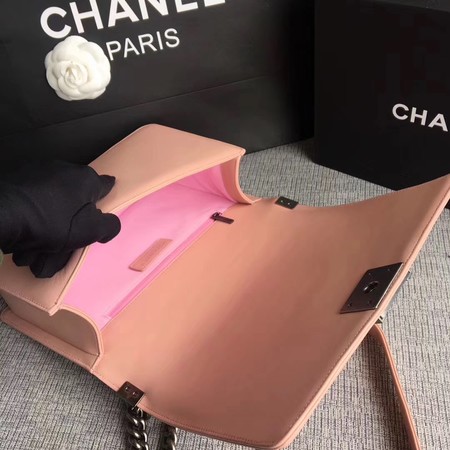 Boy Chanel Flap Bags Original Sheepskin Leather A67088 Pink