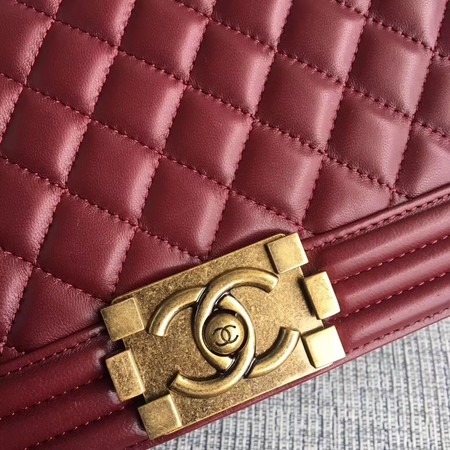 Boy Chanel Flap Bags Original Sheepskin Leather A67088 Wine Boy Chanel Flap Bags Original Sheepskin Leather A67088 Wine