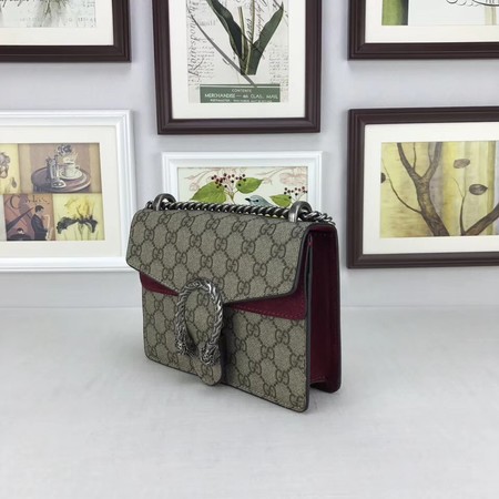 Gucci Mini Dionysus GG Canvas Shoulder Bag 421970 Wine