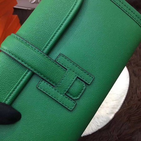 Hermes Togo Leather Clutch H88017 Green