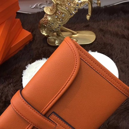 Hermes Togo Leather Clutch H88017 Orange