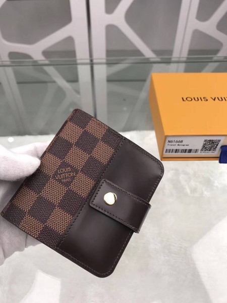 Louis Vuitton Damier Ebene Canvas Zipped Compact Wallet N61667