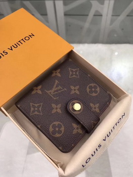 Louis Vuitton M61667 Monogram Canvas Zipped Compact Wallet