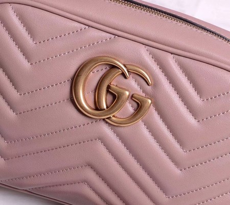 Gucci GG Marmont Small Shoulder Bag 447632 Deep Pink