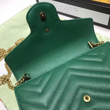 Gucci GG Marmont Matelasse mini Bag 474575 Green