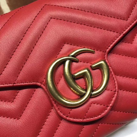Gucci GG Marmont Matelasse mini Bag 474575 Red
