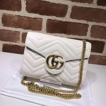 Gucci GG Marmont Matelasse mini Bag 474575 White