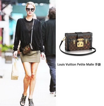 Louis Vuitton Petite Malle Monogram Canvas Bag M40273