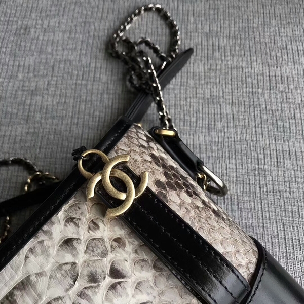 Chanel Gabrielle Mini Shoulder Bag Original Python Leather 8122A White