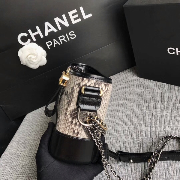 Chanel Gabrielle Mini Shoulder Bag Original Python Leather 8122A White