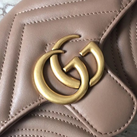 Gucci GG Marmont matelasse Mini Bag 446744 Apricot