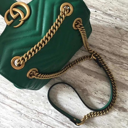 Gucci GG Marmont matelasse Mini Bag 446744 Green
