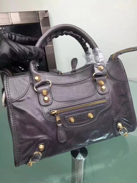 Balenciaga Giant City Gold Studs Handbag 084333 Grey