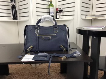 Balenciaga Giant City Gold Studs Handbag B084334 Blue