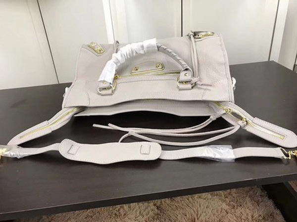 Balenciaga Giant City Gold Studs Handbag B084334 Light Grey