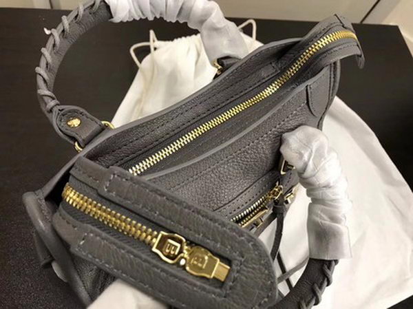 Balenciaga Giant City Gold Studs Handbag B084336 Grey