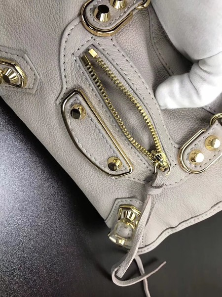 Balenciaga Giant City Gold Studs Handbag B084336 Light Grey