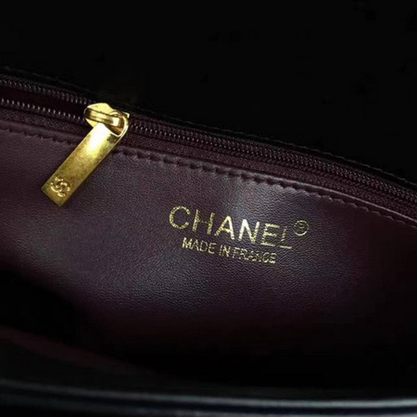 Chanel Classic Top Handle Bag Chevron Sheepskin Leather CHA2371 Black