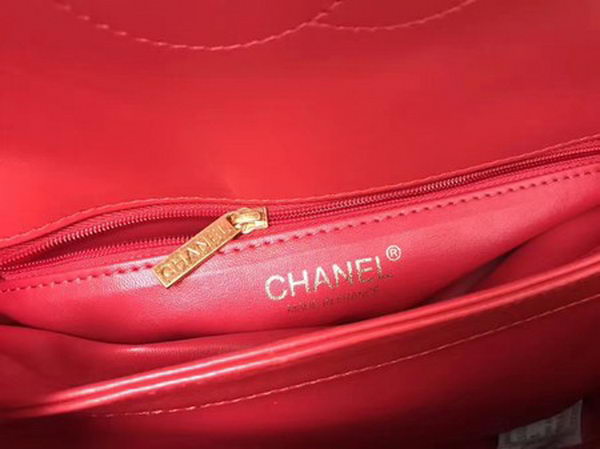Chanel Classic Top Handle Bag Sheepskin Leather CHA2371 Red