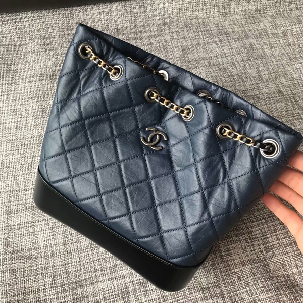 Chanel 2018 Original Calfskin Leather Backpack 81229 Blue