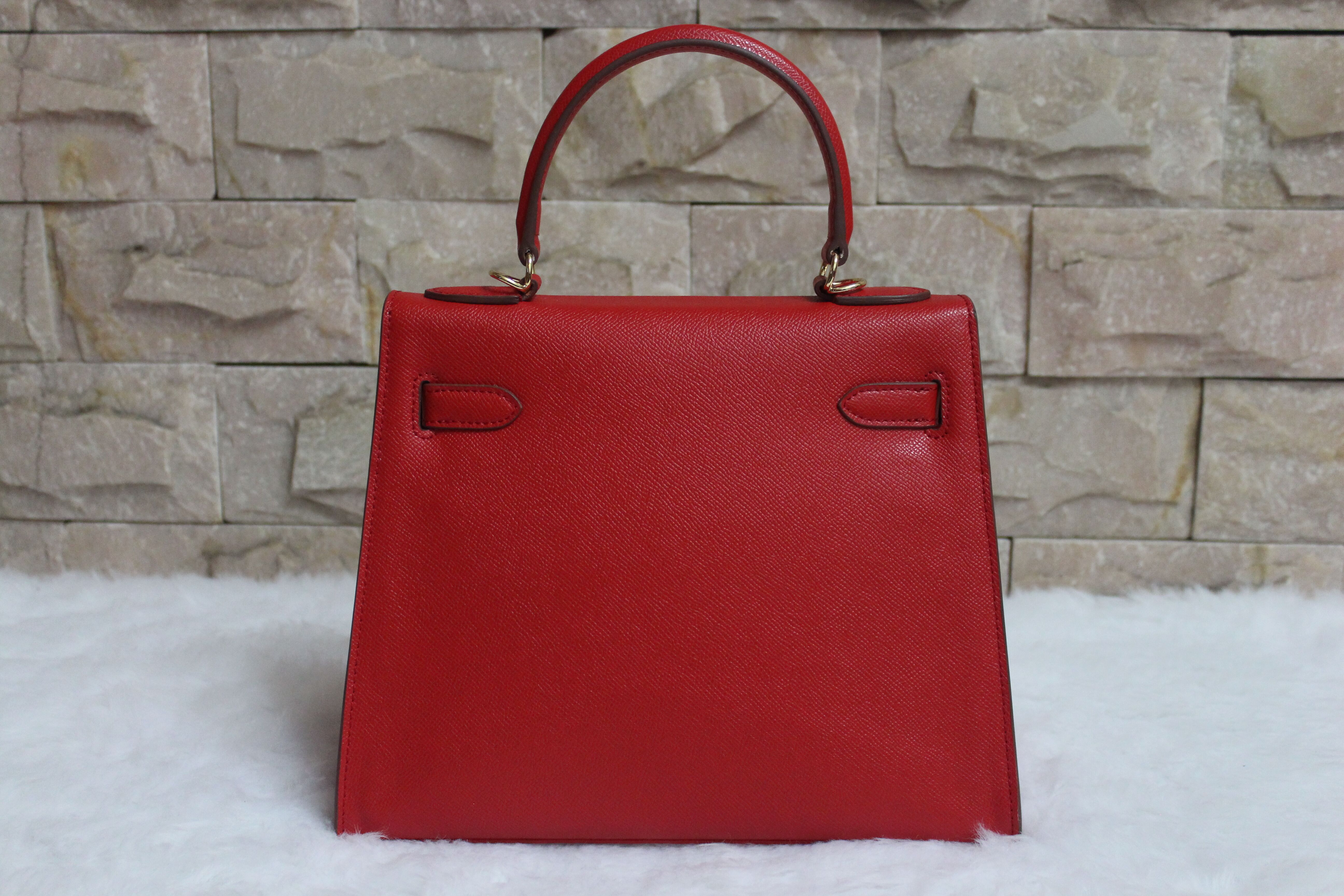 Hermes Kelly 28cm Shoulder Bags espom leather Red