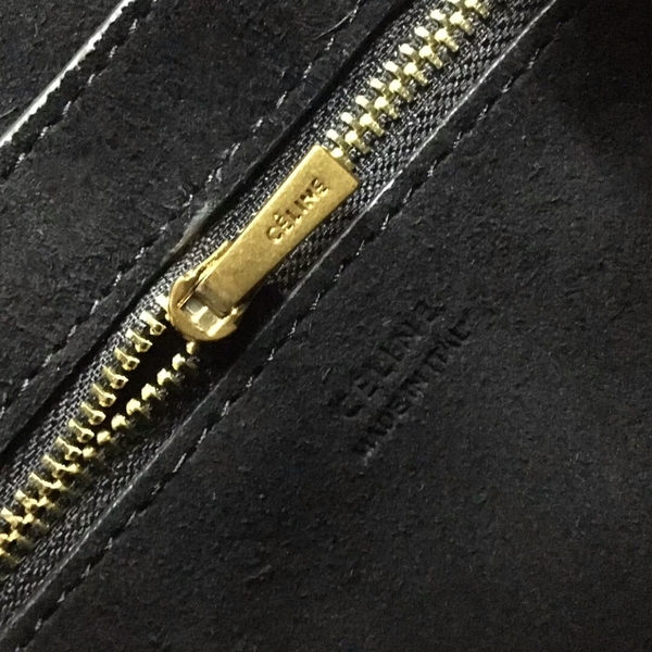 Celine Cabas Phantom Bags Lichee Pattern Leather 77426 Black