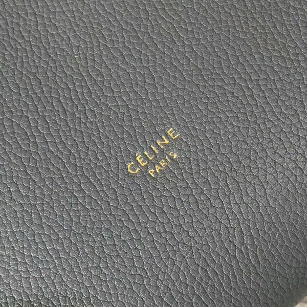 Celine Cabas Phantom Bags Lichee Pattern Leather 77426 Grey