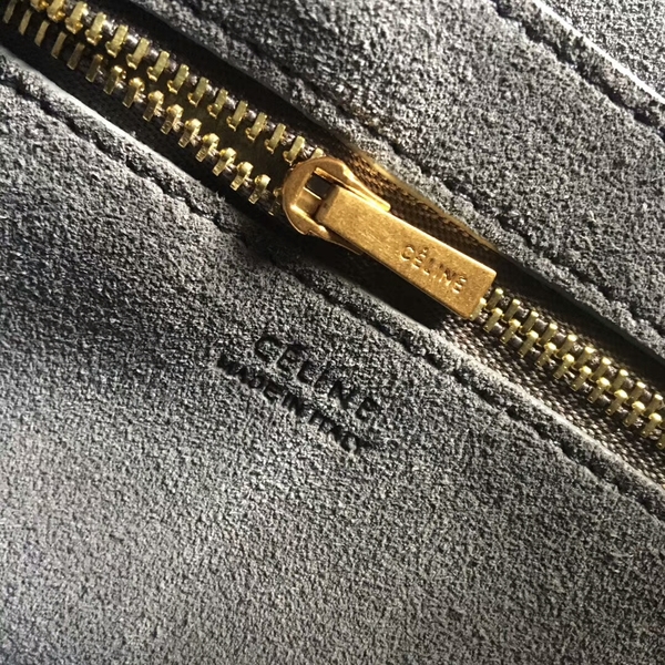 Celine Cabas Phantom Bags Lichee Pattern Leather 77426 Grey