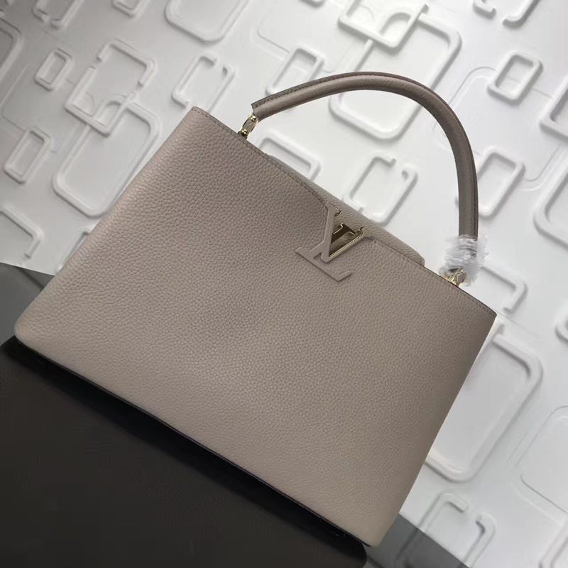 Louis Vuitton Elegant Capucines Bag MM M41813 grey