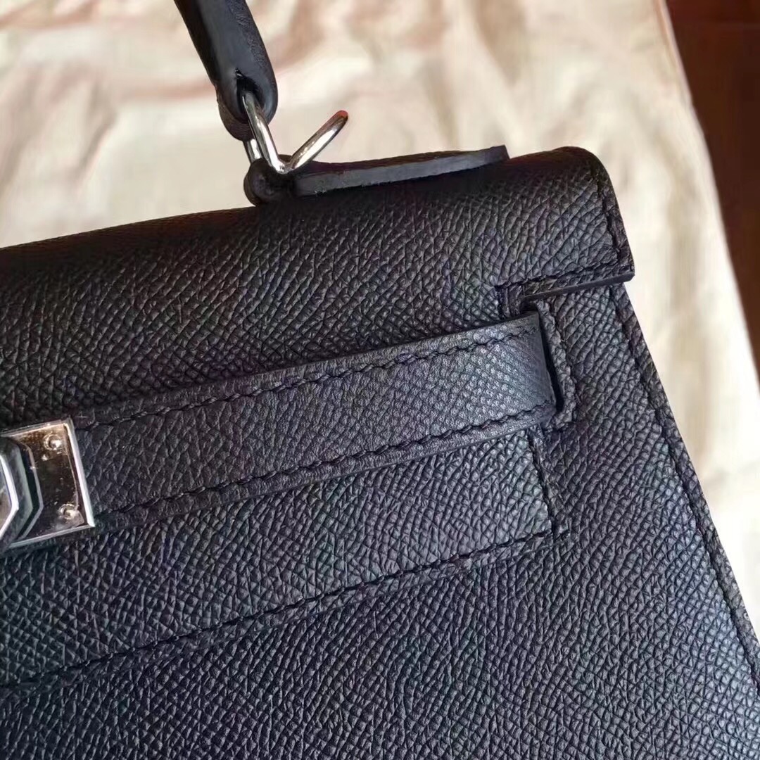 Hermes Kelly 32cm Shoulder Bags Original espom leather black