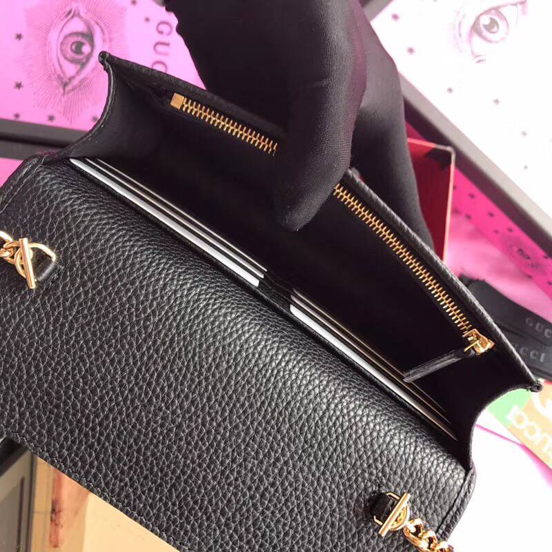 Gucci GG Marmont Original Calf leather Shoulder Bag 497985 black