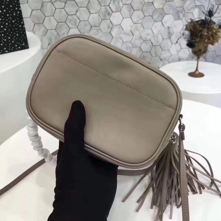 Yves Saint Laurent Calfskin Leather Shoulder Bag 5804 Grey