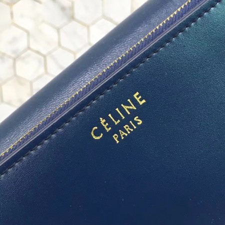 Celine Classic Box Flap Bag Original Calfskin Leather 5698 Dark Blue