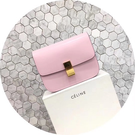 Celine Classic Box Flap Bag Original Calfskin Leather 5698 Pink