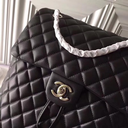 Chanel Backpack Original Sheepskin Leather 91122 Black