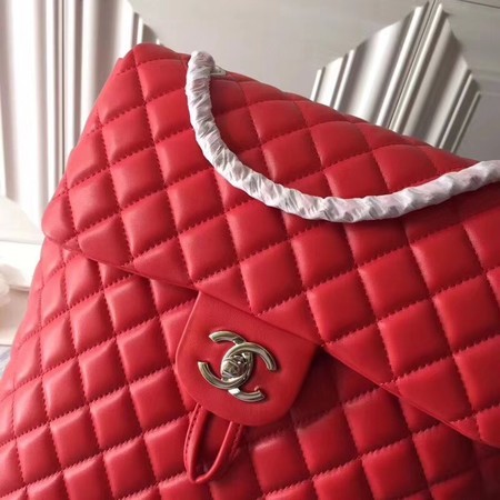 Chanel Backpack Original Sheepskin Leather 91122 Red