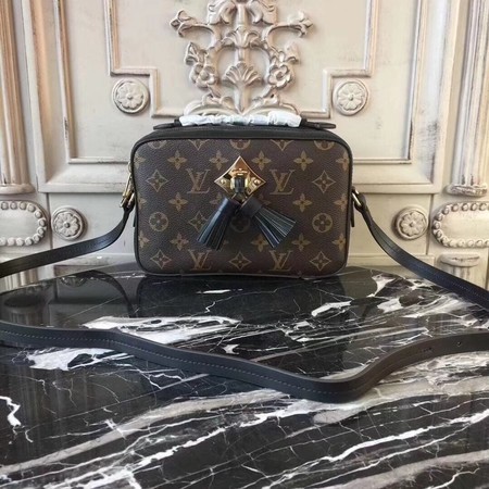 Louis Vuitton Monogram Canvas Shoulder Bag 44258 Black