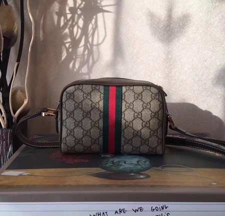 Gucci GG Supreme Canvas Shoulder Bag 501338 Brown