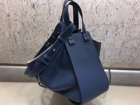 Loewe Hammock Calfskin Leather Tote Bag A9128 Blue
