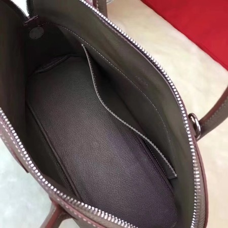 Hermes Bolide Original Leather Tote Bag B1007 Grey