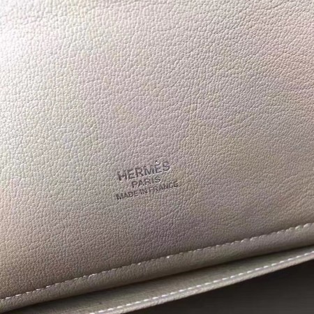 Hermes Bolide Original Leather Tote Bag B1007 Lightgrey