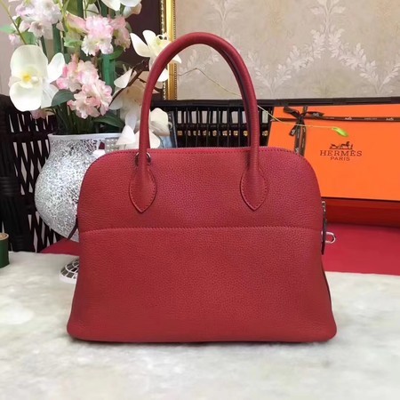 Hermes Bolide Original Leather Tote Bag B1007 Red