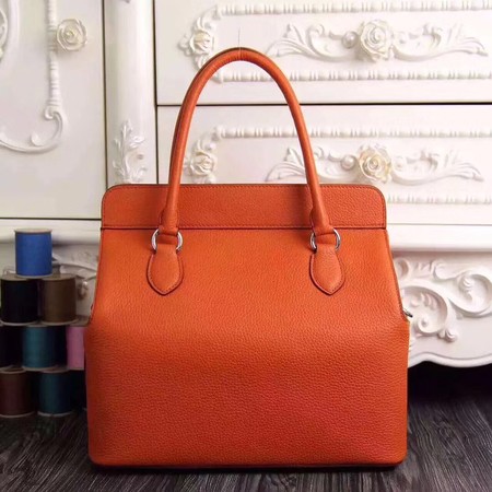 Hermes Toolbox Bag Original Togo Leather H3259 Orange