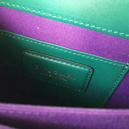 BVLGARI Original Calfskin Leather Tote Bag 3781 Green