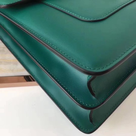 BVLGARI Original Calfskin Leather Tote Bag 3782 Green