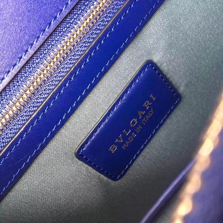 BVLGARI Serpenti Forever Original Calfskin Leather Shoulder Bag 3780 Blue