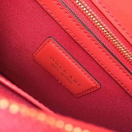 BVLGARI Serpenti Forever Original Calfskin Leather Shoulder Bag 3780 Red