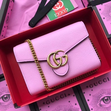 Gucci Calfskin Leather Shoulder Bag 401232 Pink
