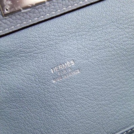 Hermes Toolbox Togo Bag Original Leather 3259 Light Blue